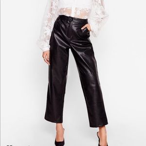 We’ve Got to Faux Leather Croc Pants
